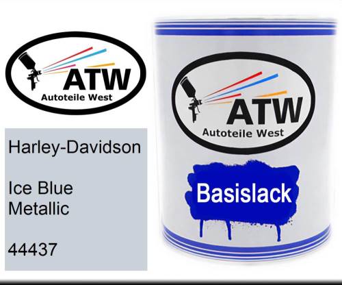 Harley-Davidson, Ice Blue Metallic, 44437: 1L Lackdose, von ATW Autoteile West.